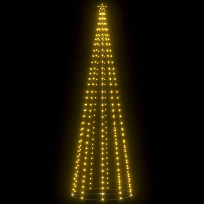 vidaXL Arbre de Noël cône 330 LED blanc chaud décoration 100x300 cm