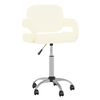 vidaXL Chaises pivotantes &agrave; manger lot de 2 cr&egrave;me similicuir