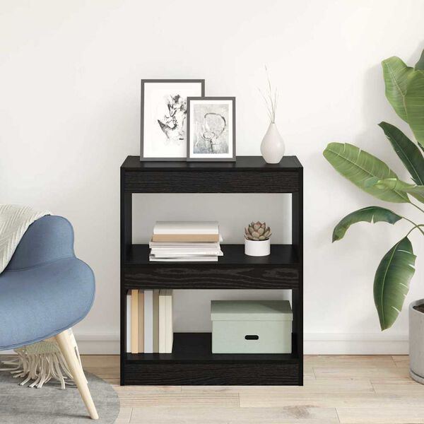 vidaXL Biblioth&egrave;que Ch&ecirc;ne noir 60 x 30 x 72 cm Bois d'ing&eacute;nierie