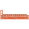 vidaXL Cadre de lit sans matelas cire marron 90x190 cm bois pin massif