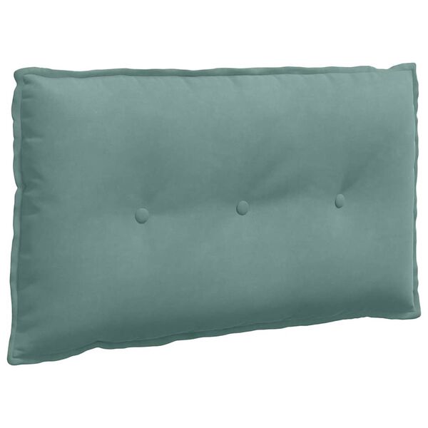vidaXL Coussin de Dos Vert Mer 80 x 50 cm Tissu en velours c&ocirc;tel&eacute;