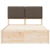 vidaXL Cadre de lit avec t&ecirc;te de lit rembourr&eacute;e Taupe 120 x 190 cm