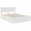 vidaXL Cadre de lit Blanc 150 x 200 cm Bois d'ing&eacute;nierie