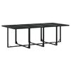 vidaXL Ensemble &agrave; manger de jardin 13 pcs noir r&eacute;sine tress&eacute;e