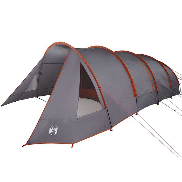 vidaXL Tente tunnel avec toit Gris et orange 778 x 356 x 210 cm