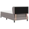 vidaXL Lit &agrave; ressorts avec matelas Taupe 80 x 200 cm tissu