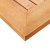 vidaXL Chaise longue bois d'acacia solide et acier inoxydable