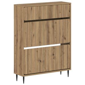 vidaXL Cabinet &agrave; chaussures ZWOLLE 78 x 24 x 103 cm Bois d'ing&eacute;nierie