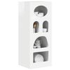 vidaXL Buffet Blanc brillant 40 x 35 x 100,5 cm Bois d'ing&eacute;nierie