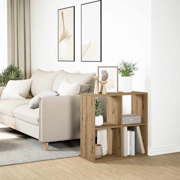 vidaXL &Eacute;tag&egrave;re s&eacute;paratrice de pi&egrave;ce ch&ecirc;ne artisanal 69,5x29x69,5 cm