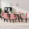 vidaXL Chaises &agrave; manger lot de 6 rose velours