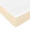 vidaXL Sommier &agrave; lattes de lit avec matelas Cr&egrave;me 180x200 cm Tissu