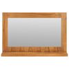 vidaXL Miroir mural avec &eacute;tag&egrave;re 60x12x40 cm Bois de teck massif
