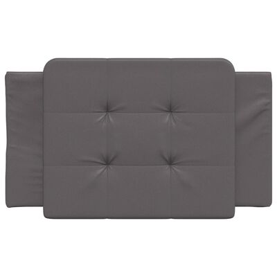 vidaXL Coussin de tête de lit gris 80 cm similicuir