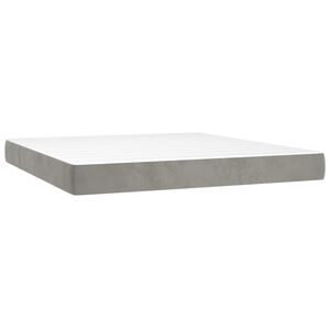 vidaXL Matelas de lit &agrave; ressorts ensach&eacute;s fermet&eacute; moyenne Gris clair 180x200x20 cm