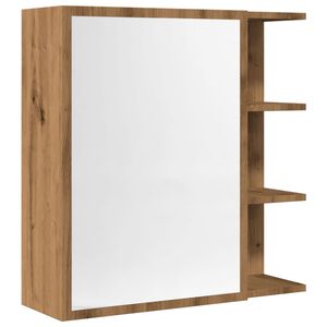 vidaXL Armoire &agrave; miroir salle de bain ch&ecirc;ne artisanal 62,5x20,5x64 cm