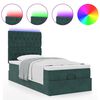 vidaXL Cadre de lit ottoman avec matelas vert foncé 90x190 cm velours