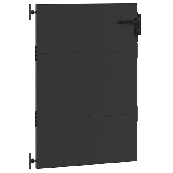 vidaXL Porte de Jardin Noir 85 x 125 cm Acier peint par poudre