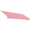 vidaXL Tissu de remplacement pour auvent rayures rouges et blanches