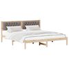 vidaXL Cadre de lit avec t&ecirc;te de lit Taupe 160 x 200 cm Pin massif