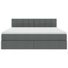 vidaXL Lit avec rangement et matelas Gris fonc&eacute; 160 x 200 cm