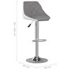 vidaXL Tabourets de bar lot de 2 gris et blanc similicuir