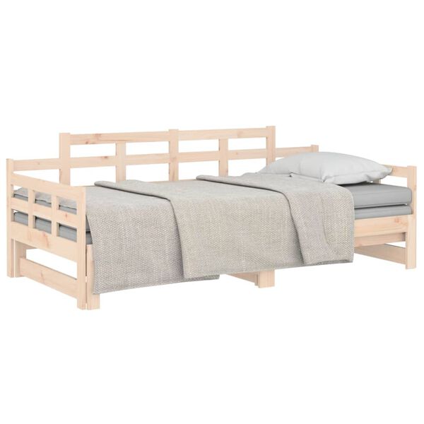 vidaXL Lit coulissant sans matelas bois de pin solide