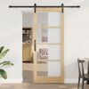 vidaXL Porte coulissante ORKDAL Naturel et Noir 86 x 211 cm