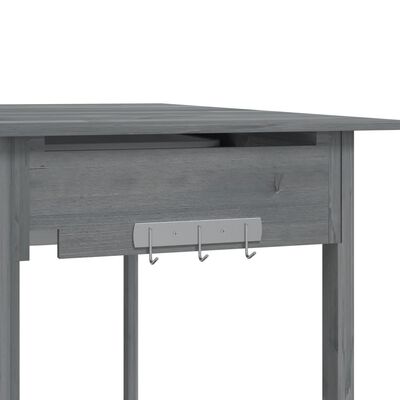 vidaXL Table de rempotage avec évier gris bois massif de de sapin