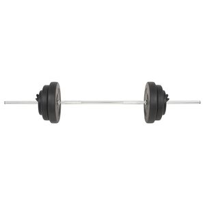 vidaXL Barre d'halt&egrave;res avec plaques 60 kg