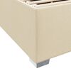 vidaXL Cadre de lit avec matelas Cr&egrave;me 90 x 190 cm tissu