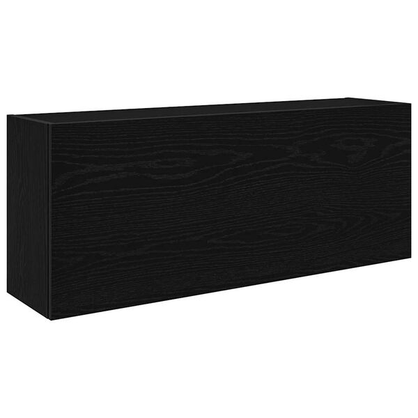 vidaXL Armoire murale de bain noir 100x25x40 cm bois d'ing&eacute;nierie
