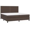 vidaXL Sommier &agrave; lattes de lit avec matelas Marron 200x200 cm