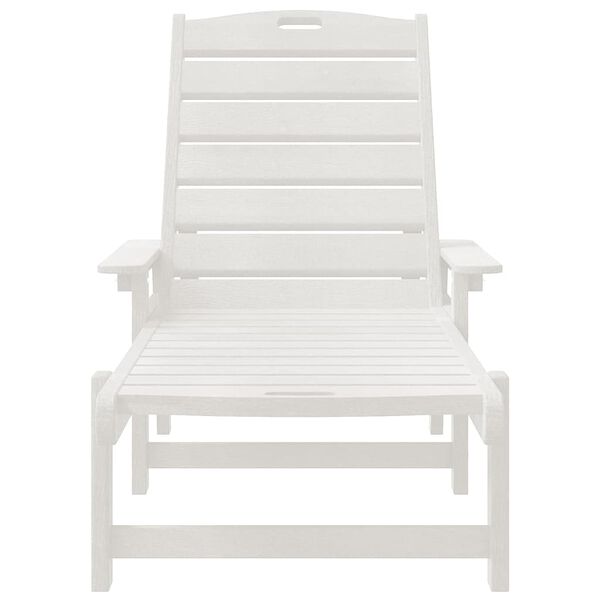 vidaXL Mobilier de jardin lounge 2 pcs Blanc 53 x 195.5 x 30cm