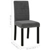 vidaXL Chaises &agrave; manger lot de 4 gris fonc&eacute; velours
