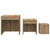 vidaXL Tables gigognes 3 pcs chêne artisanal bois d'ingénierie