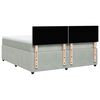 vidaXL Sommier &agrave; lattes de lit et matelas Gris clair 200x200cm Velours