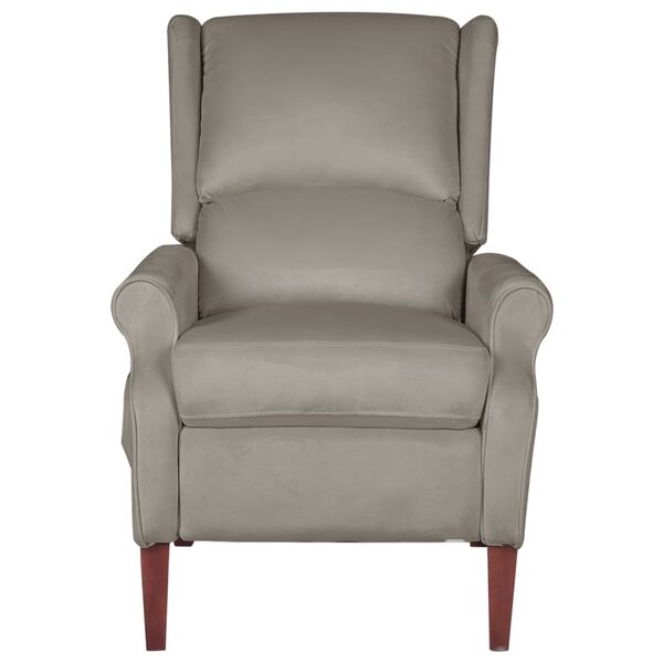 vidaXL Fauteuil inclinable Gris clair Velours