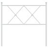 vidaXL T&ecirc;te de lit de remplacement m&eacute;tal blanc 90 cm