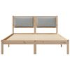 vidaXL Cadre de lit Gris clair 140 x 200 cm Pin massif