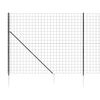 vidaXL Cl&ocirc;ture en treillis m&eacute;tallique et ancrage anthracite 2x10 m