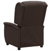 vidaXL Fauteuil de massage Marron foncé Tissu