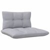 vidaXL Canap&eacute; central de jardin avec coussins gris Bois de pin massif