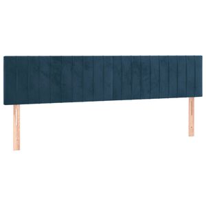 vidaXL T&ecirc;tes de lit 2 pcs Bleu fonc&eacute; 80x5x78/88 cm Velours