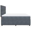 vidaXL Sommier &agrave; lattes de lit et matelas Gris fonc&eacute; 180x200cm Velours