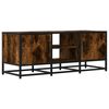 vidaXL Meuble TV ch&ecirc;ne fum&eacute; 100x35x41 cm bois d'ing&eacute;nierie et m&eacute;tal