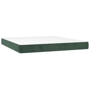 vidaXL Matelas de lit &agrave; ressorts ensach&eacute;s fermet&eacute; moyenne Vert fonc&eacute; 180x200x20 cm
