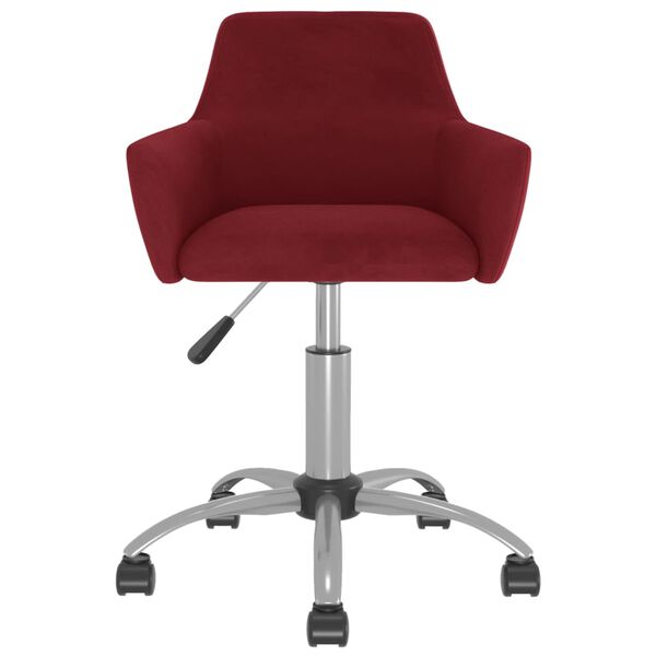 vidaXL Chaises &agrave; manger pivotantes lot de 4 Rouge bordeaux Velours