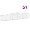 vidaXL Paniers &agrave; gabions arqu&eacute;s 7 pcs 400x30x60/80 cm Fer galvanis&eacute;