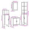 vidaXL Ensemble de meubles salle de bain 4 pcs noir bois d'ing&eacute;nierie